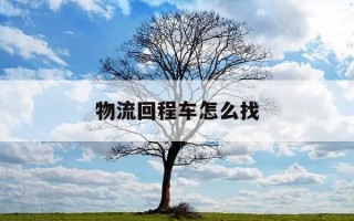物流回程车怎么找-货运回程车怎么找