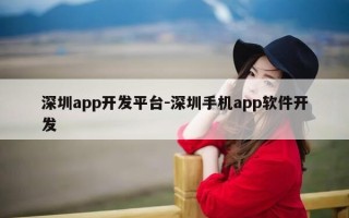 深圳app开发平台-深圳手机app软件开发