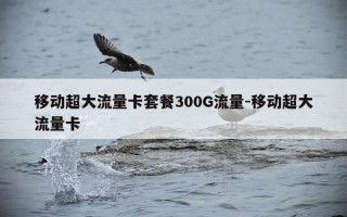 移动超大流量卡套餐300G流量-移动超大流量卡