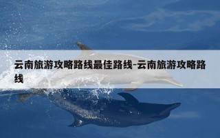 云南旅游攻略路线最佳路线-云南旅游攻略路线