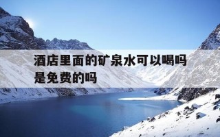 酒店里面的矿泉水可以喝吗是免费的吗-酒店里的矿泉水可以喝吗,没有标价