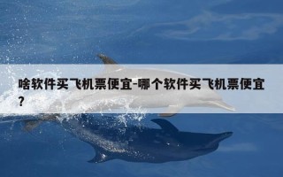 啥软件买飞机票便宜-哪个软件买飞机票便宜?