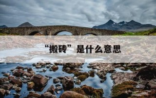 “搬砖”是什么意思-搬砖是什么意思网络语