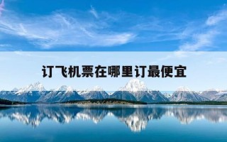 订飞机票在哪里订最便宜-订机票哪个软件好