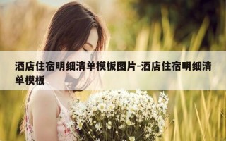 酒店住宿明细清单模板图片-酒店住宿明细清单模板