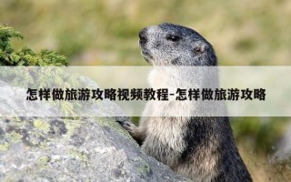 怎样做旅游攻略视频教程-怎样做旅游攻略