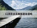 11月份去云南旅游合适吗-11月份去云南旅游合适吗请问