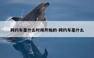 网约车是什么时候开始的-网约车是什么