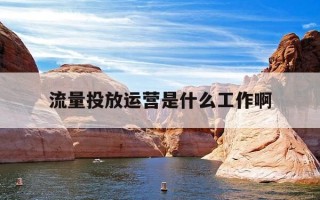 流量投放运营是什么工作啊-线上流量投放