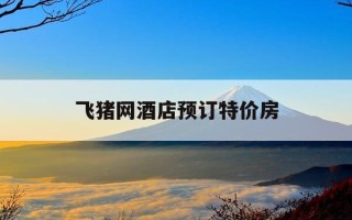 飞猪网酒店预订特价房-飞猪网预订酒店步骤