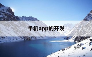 手机app的开发-手机app开发教程视频