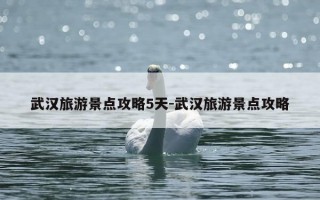 武汉旅游景点攻略5天-武汉旅游景点攻略