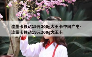流量卡移动19元200g大王卡中国广电-流量卡移动19元200g大王卡