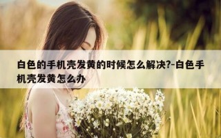 白色的手机壳发黄的时候怎么解决?-白色手机壳发黄怎么办