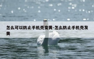 怎么可以防止手机壳变黄-怎么防止手机壳发黄