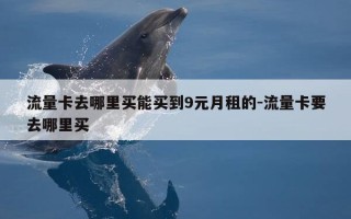 流量卡去哪里买能买到9元月租的-流量卡要去哪里买