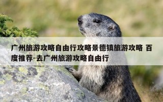 广州旅游攻略自由行攻略景德镇旅游攻略 百度推荐-去广州旅游攻略自由行