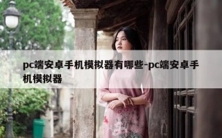 pc端安卓手机模拟器有哪些-pc端安卓手机模拟器
