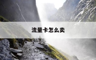 流量卡怎么卖-流量卡怎么卖比较快