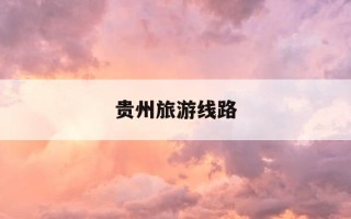 贵州旅游线路-天津去贵州旅游线路