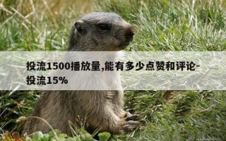 投流1500播放量,能有多少点赞和评论-投流15%