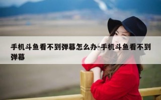 手机斗鱼看不到弹幕怎么办-手机斗鱼看不到弹幕