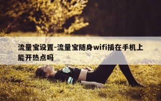 流量宝设置-流量宝随身wifi插在手机上能开热点吗
