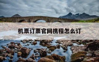 机票订票官网携程怎么订-携程网上订机票