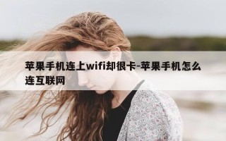 苹果手机连上wifi却很卡-苹果手机怎么连互联网