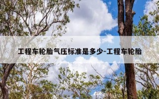 工程车轮胎气压标准是多少-工程车轮胎