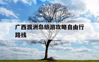 广西涠洲岛旅游攻略自由行路线-广西硇洲岛简介