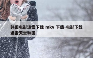 韩国电影迅雷下载 mkv 下载-电影下载迅雷天堂韩国