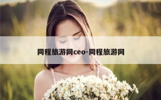同程旅游网ceo-同程旅游网