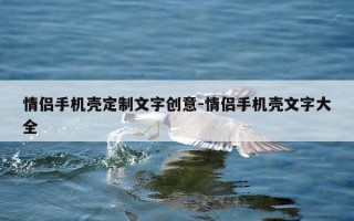 情侣手机壳定制文字创意-情侣手机壳文字大全