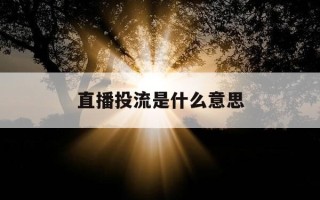 直播投流是什么意思-一场直播投流多少钱