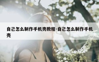自己怎么制作手机壳教程-自己怎么制作手机壳