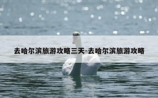 去哈尔滨旅游攻略三天-去哈尔滨旅游攻略