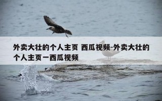 外卖大壮的个人主页 西瓜视频-外卖大壮的个人主页一西瓜视频
