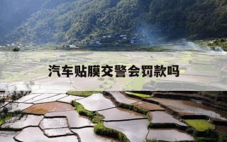 汽车贴膜交警会罚款吗-汽车贴膜交警会罚款吗现在