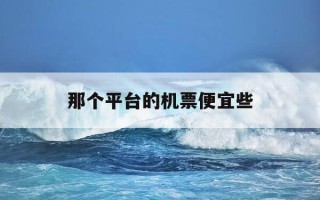 那个平台的机票便宜些-哪个平台机票便宜优惠大