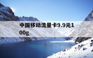 中国移动流量卡9.9元100g-中国移动流量卡99元300g