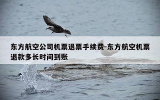 东方航空公司机票退票手续费-东方航空机票退款多长时间到账