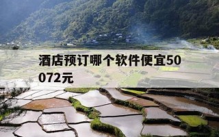 酒店预订哪个软件便宜50072元-酒店预订平台哪个好