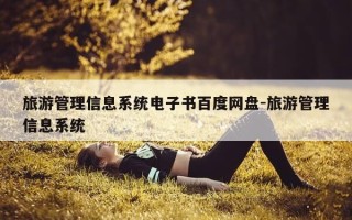 旅游管理信息系统电子书百度网盘-旅游管理信息系统