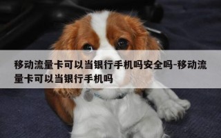 移动流量卡可以当银行手机吗安全吗-移动流量卡可以当银行手机吗