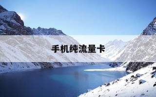 手机纯流量卡-手机纯流量卡可以打电话吗