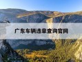 广东车辆违章查询官网-广东省汽车违章查询官网