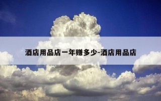 酒店用品店一年赚多少-酒店用品店