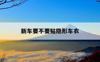 新车要不要贴隐形车衣-新买的车有必要贴隐形车衣吗