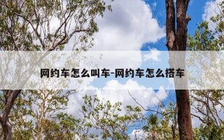 网约车怎么叫车-网约车怎么搭车